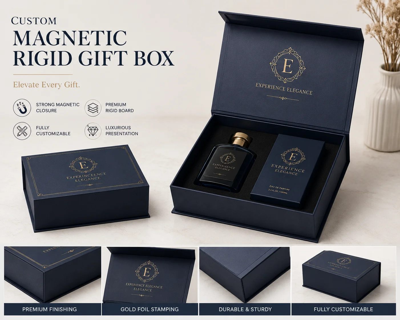 Custom Magnetic Rigid Gift Boxes